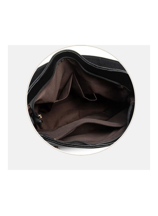 Hollow Double Frilled Hobo Black  - Image 2