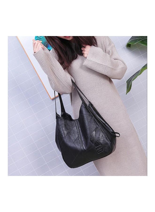 Hollow Double Frilled Hobo Black  - Image 2