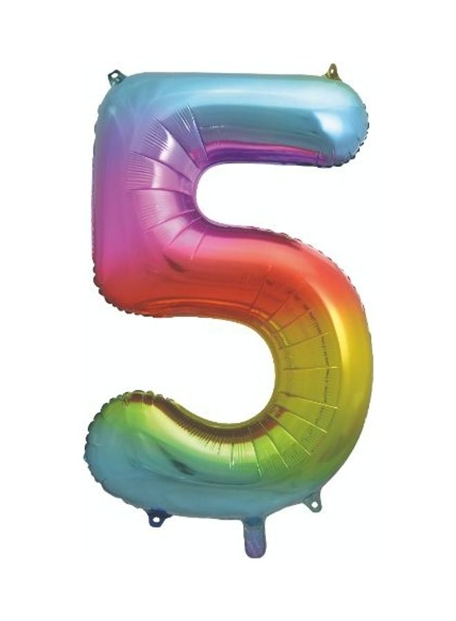 يونيك بالون من القصدير على شكل رقم 5