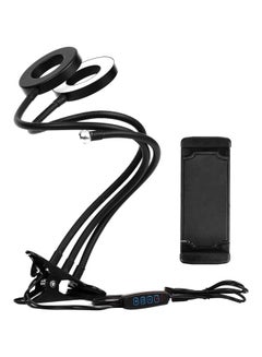 3.5 Inch Clip-On Mini USB Ring Light With Phone Holder Black/Gold/White