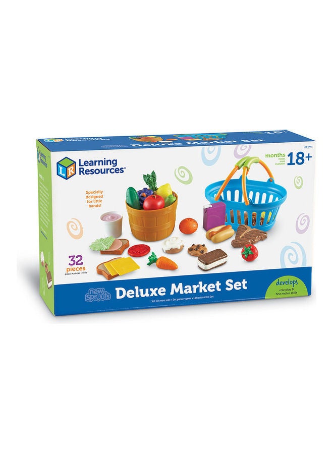 Learning Resources New Sprouts Deluxe Market Set (32-Piece, Soft Plastic & Baskets, Ages 2+) - Image 3