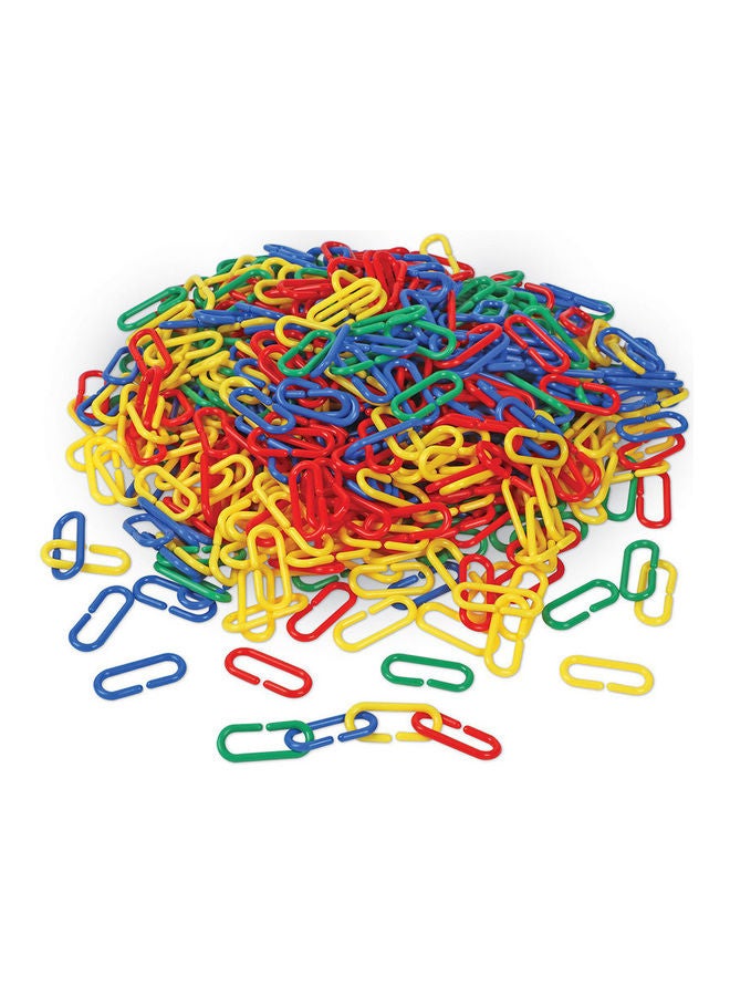 Learning Resources Link ‘N’ Learn Links (500-Piece Set, 6 Colors, Plastic, Ages 3+) - Image 1