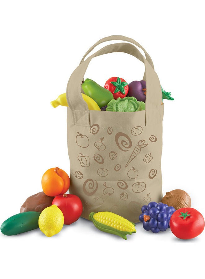 ليرننج ريسورسز طقم لعب توت فريش بيكد مكون من 17 قطعة من الفواكه والخضراوات - Image 1