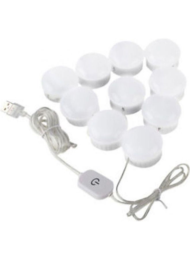 Generic - LED Vanity Mirror Lights Hollywood Style Makeup Mirror Bulbs White 8/2x5/9x2/7inch - Image 1