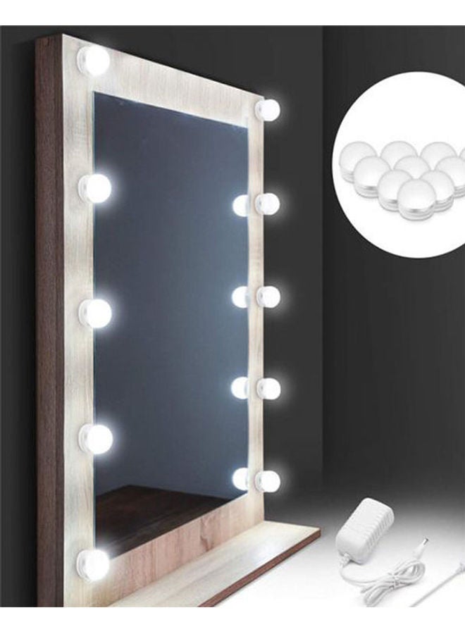 Generic - LED Vanity Mirror Lights Hollywood Style Makeup Mirror Bulbs White 8/2x5/9x2/7inch - Image 1