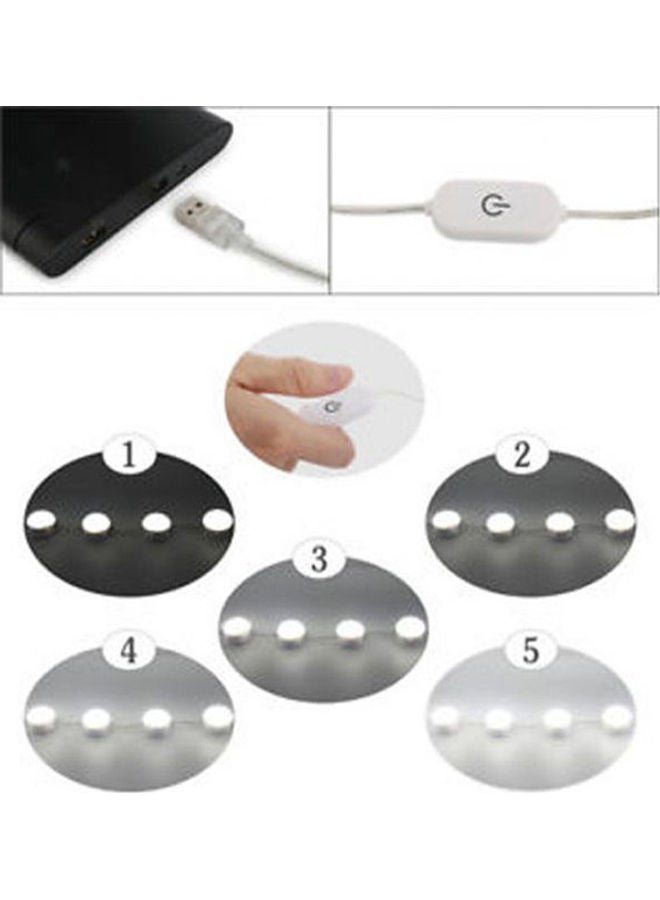 Generic - LED Vanity Mirror Lights Hollywood Style Makeup Mirror Bulbs White 8/2x5/9x2/7inch - Image 1