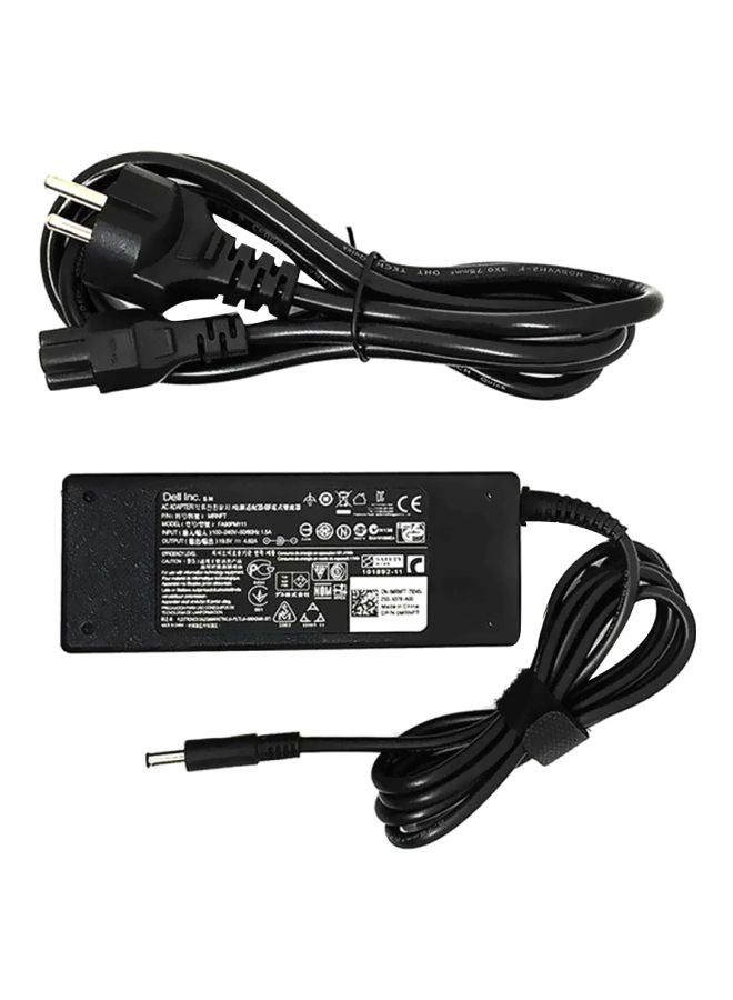DELL For Dell Adapter Power Charger Laptop 195V 462A  90W-Dc Size 45   30 Mm Black - Image 1