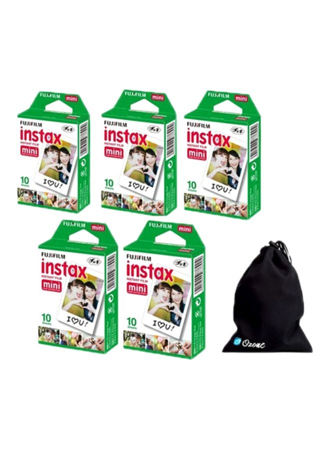 Pack Of 50 Film Sheet For Instax Mini 7/7s/8/25/50 White - Product Main Image