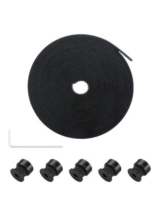GT2 Timing Belt With Teeth Pulley Wheel For 3D Printer Black/Silver - v1623683350/N47432460A_1