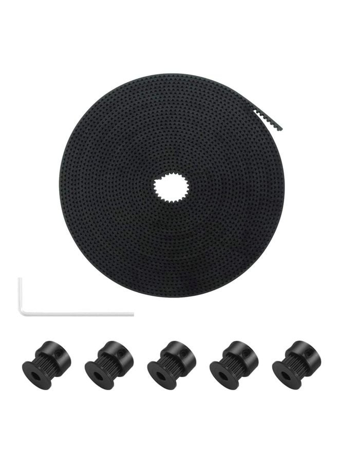 Aibecy GT2 Timing Belt With Teeth Pulley Wheel For 3D Printer Black/Silver  - Image 1