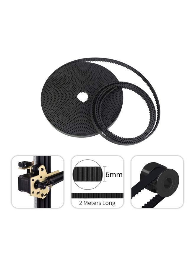Aibecy GT2 Timing Belt With Teeth Pulley Wheel For 3D Printer Black/Silver  - Image 4