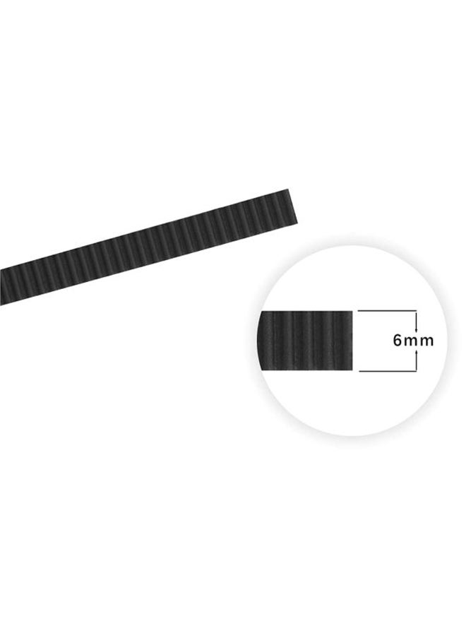 GT2 Timing Belt With Teeth Pulley Wheel For 3D Printer Black/Silver