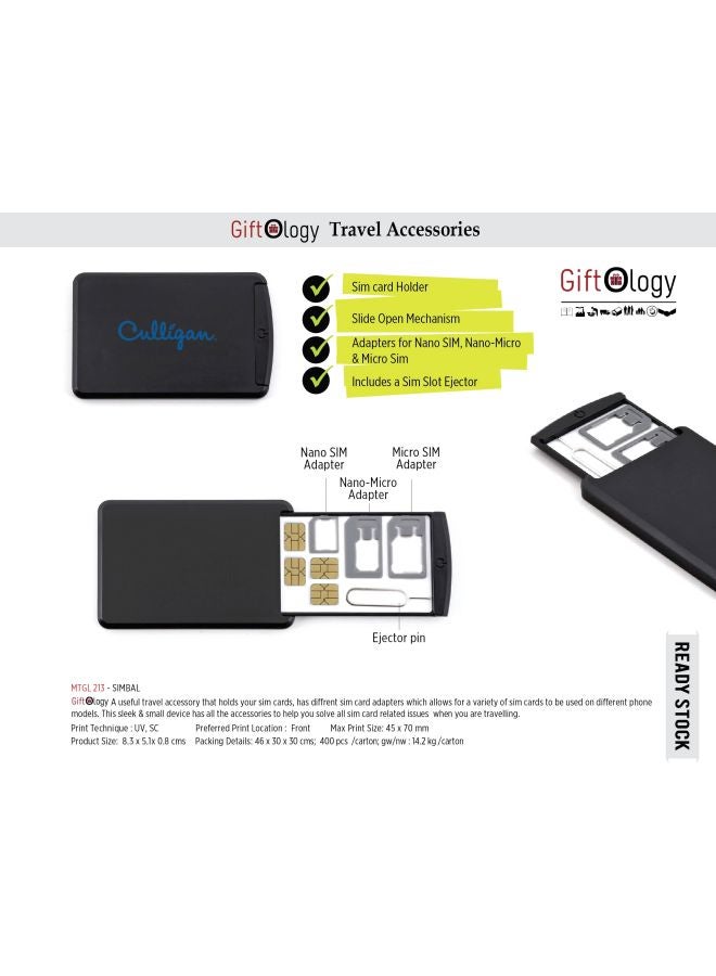 giftology Sim Card Holder Black  - Image 5