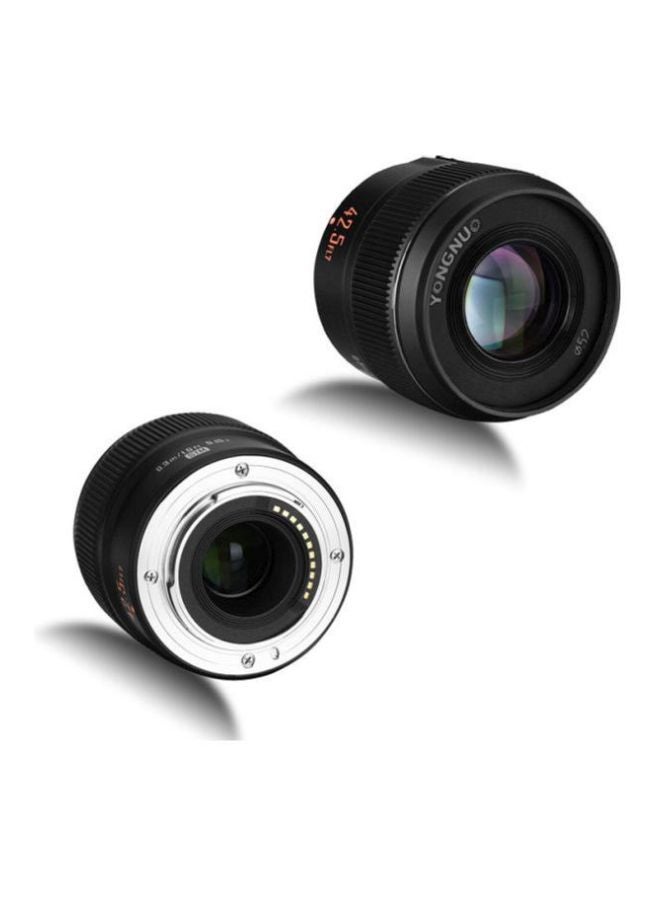 YN42.5mm F1.7M II M4/3 Large Aperture Multi-Coated Fixed Focus Camera Lens Black