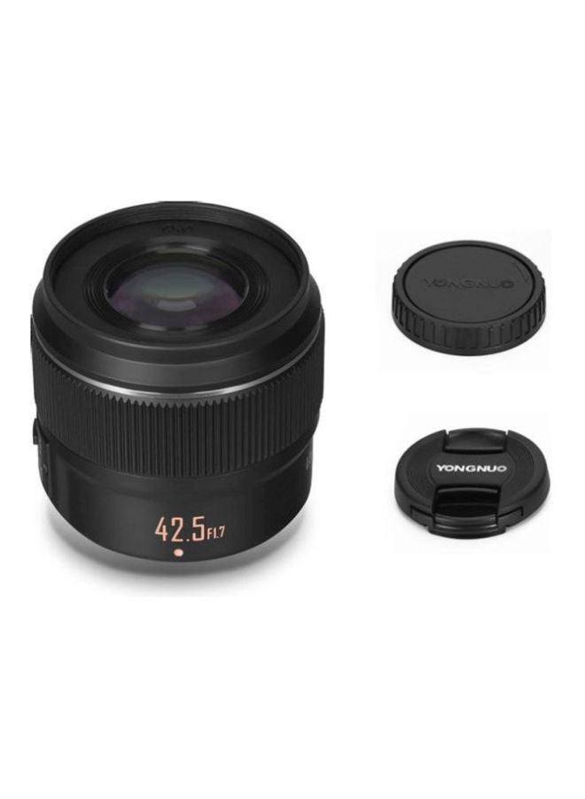 YN42.5mm F1.7M II M4/3 Large Aperture Multi-Coated Fixed Focus Camera Lens Black
