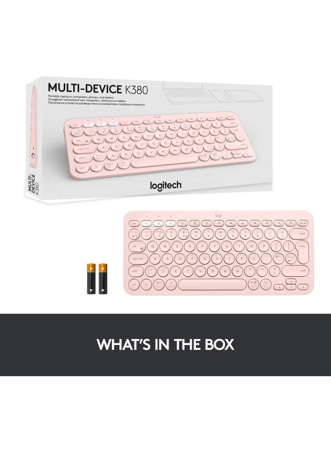 Logitech - K380 Wireless Keyboard Pink - Image 1