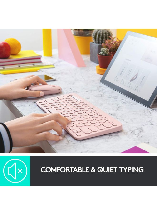 Logitech - K380 Wireless Keyboard Pink - Image 1