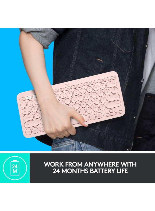 Logitech - K380 Wireless Keyboard Pink - Image 1