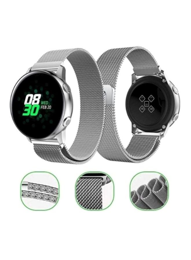 MARGOUN - Replacement Band For Samsung Galaxy Watch Active/Active 2 40/44 mm silver - Image 1