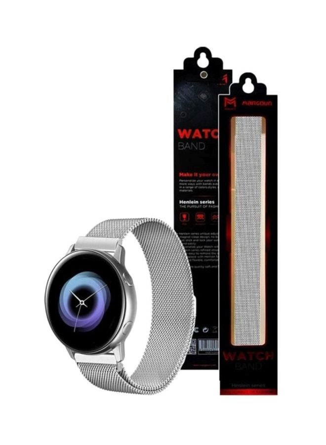 MARGOUN - Replacement Band For Samsung Galaxy Watch Active/Active 2 40/44 mm silver - Image 1