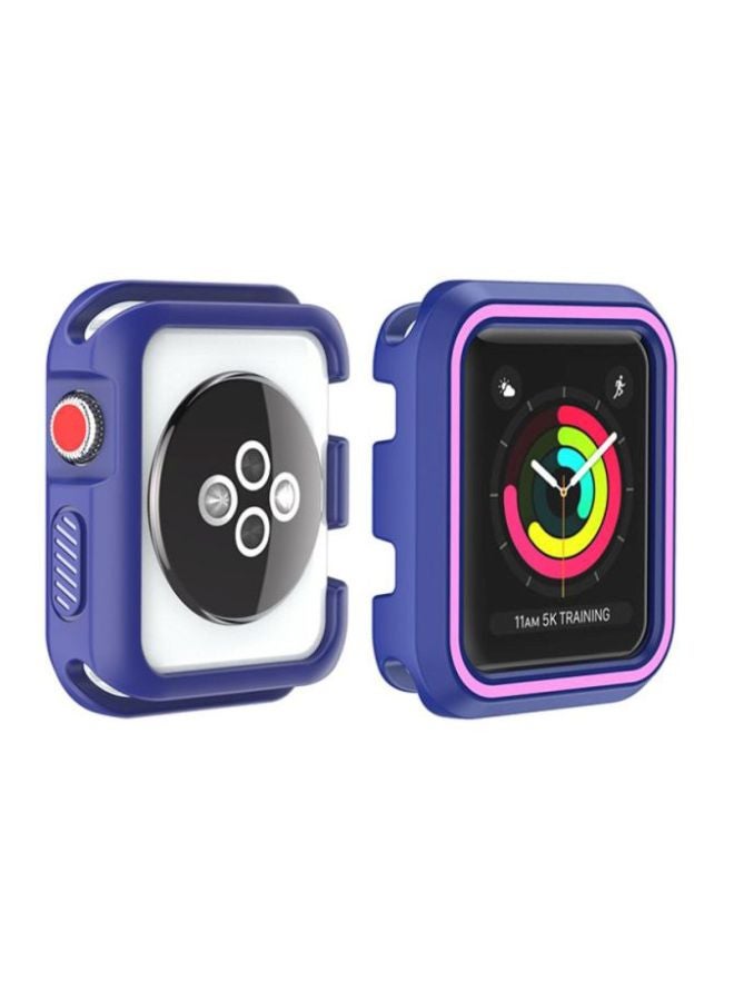 Voberry Rugged Armor Bumper Protective Case Cover For Apple Watch Series 1/2/3 42mm Purple/Pink - Image 3