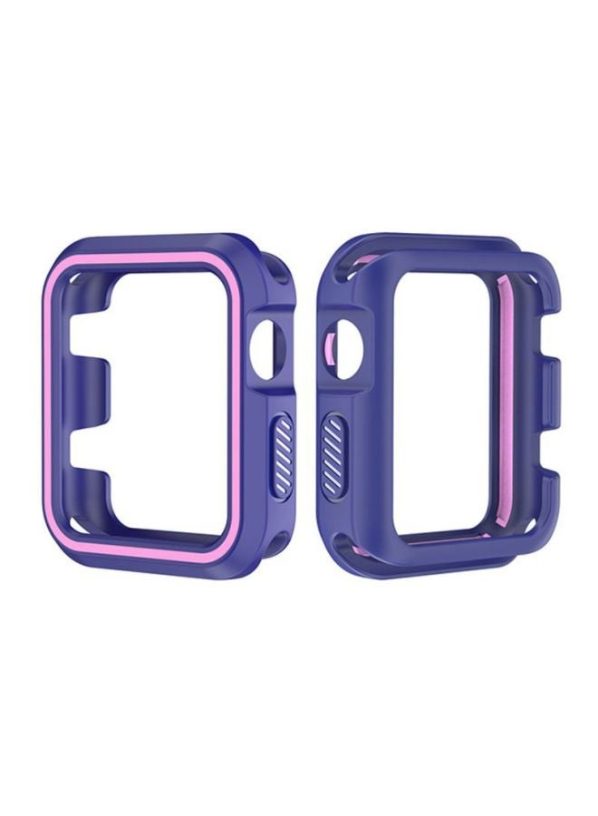Voberry Rugged Armor Bumper Protective Case Cover For Apple Watch Series 1/2/3 38mm Purple/Pink - Image 1