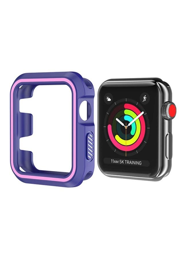Voberry Rugged Armor Bumper Protective Case Cover For Apple Watch Series 1/2/3 38mm Purple/Pink - Image 2