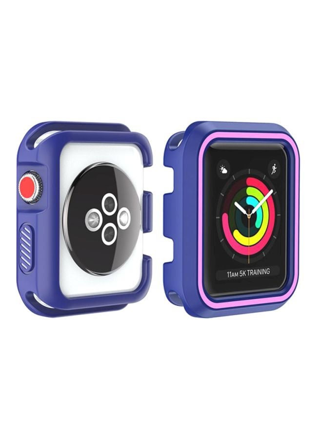 Voberry Rugged Armor Bumper Protective Case Cover For Apple Watch Series 1/2/3 38mm Purple/Pink - Image 3