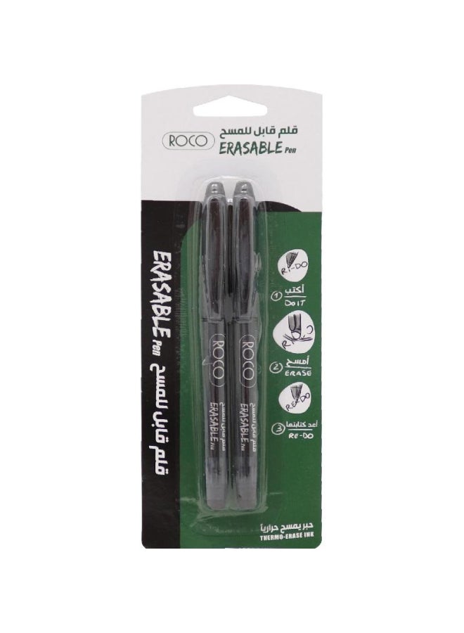 ROCO 2-Piece Erasable Ballpoint Pen Black - Image 1