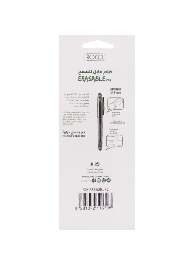 ROCO 2-Piece Erasable Ballpoint Pen Black - Image 2