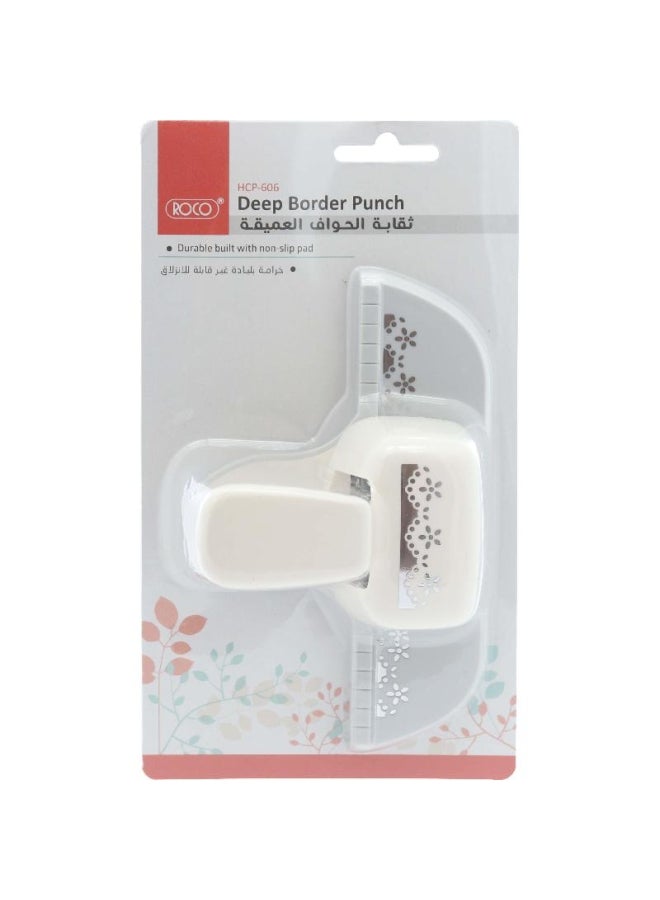 روكو ثقابة الحواف العميقة أبيض - Image 1