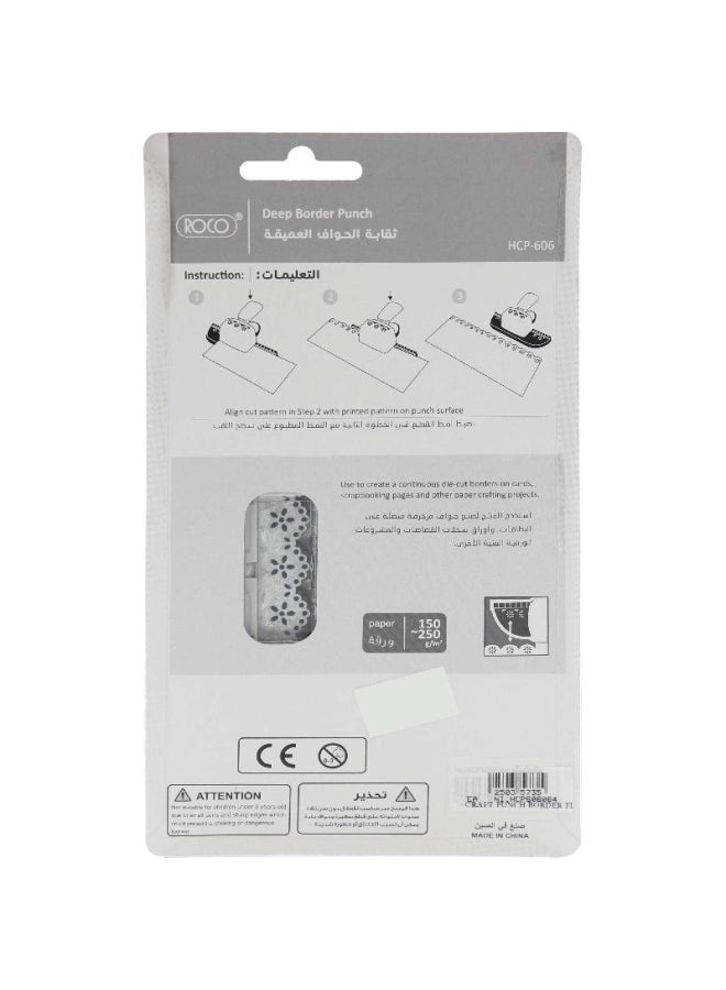 روكو ثقابة الحواف العميقة أبيض - Image 2