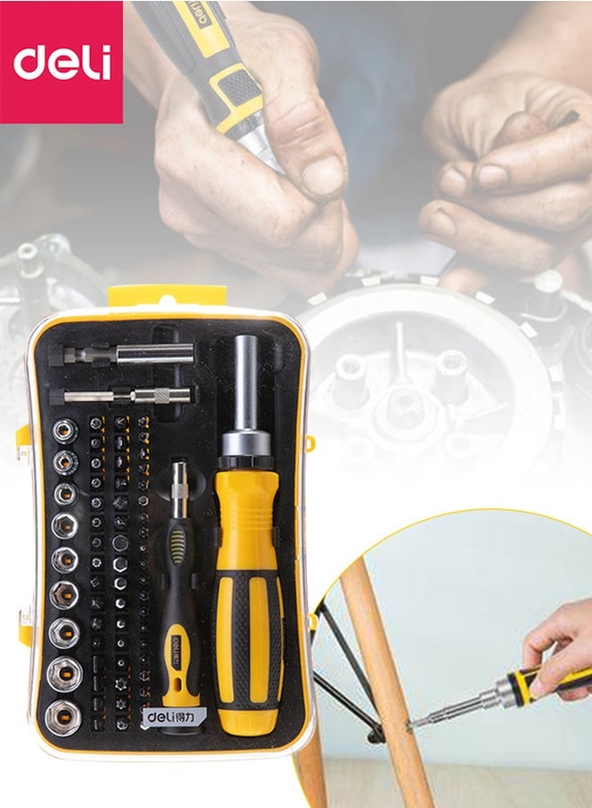 65-Piece Precision Screwdriver Set Yellow/Black/Silver - v1623690566/N48138922A_6