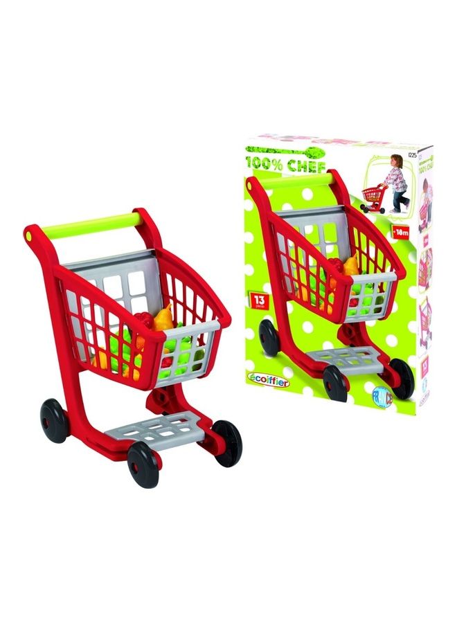 ecoiffier 12-Piece Chef Garnished Supermarket Trolley Play Set - Image 3