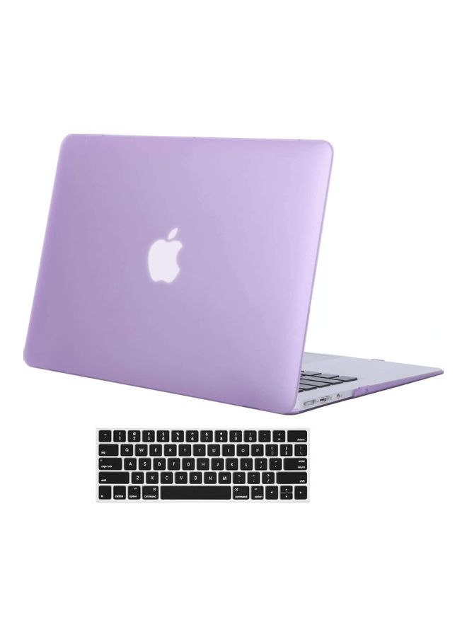 Hard Case And Keyboard Cover For Apple MacBook Pro 13-Inch Purple/Black - Image 1