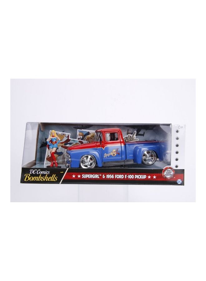 JADA Supergirl & 1956 Ford F100 Pickup Toy - Image 1