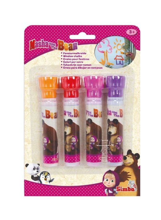 Simba 4-Piece  Masha Window Chalks - Image 1