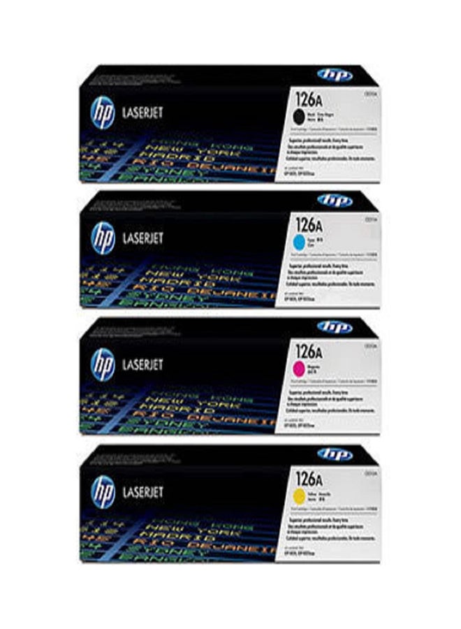 HP 126A Pack Of 4 LaserJet Ink Toner Set Multicolour - Image 2