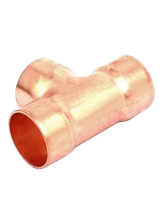 Copper Tee Pipe Fitting Gold 0.375inch - Image 2