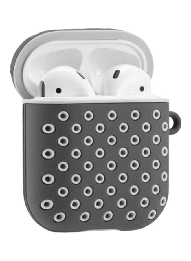 مارجون غطاء حماية واقٍ مزوَّد بمشبك تعليق لسماعات آير بود من أبل رمادي / أبيض - Image 2