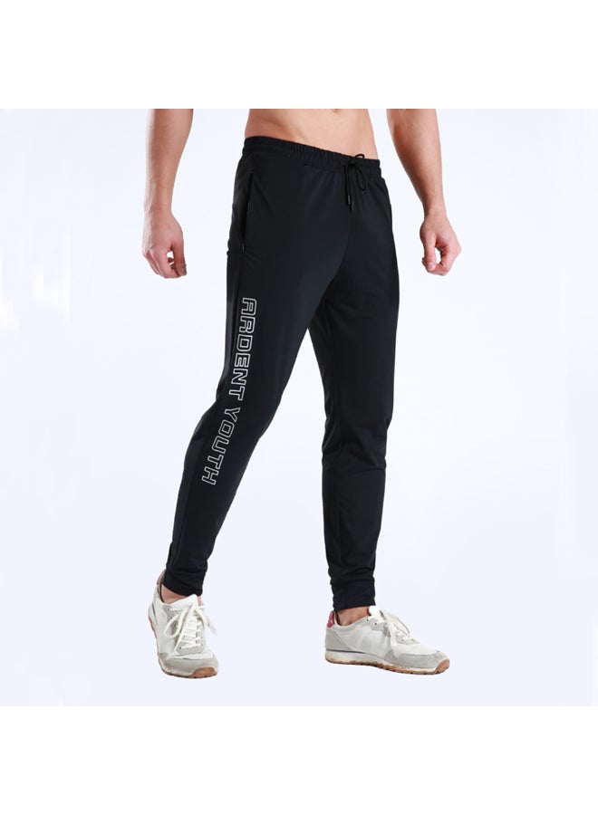 بنطال رياضي خفيف جيد التهوية برباط أسود - Image 3