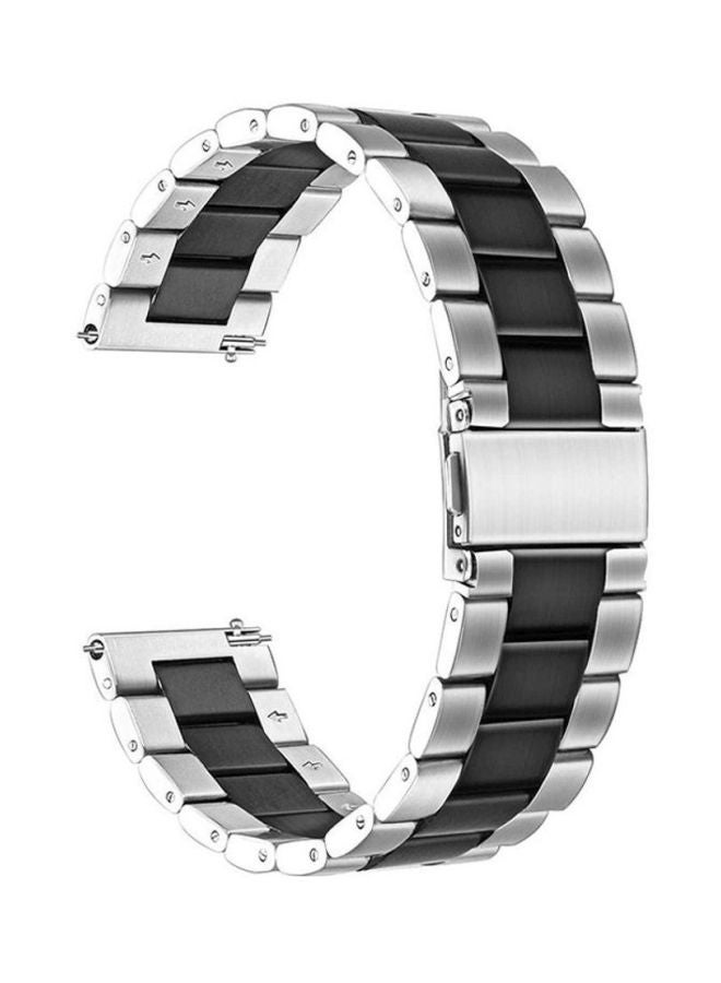 S-Color Replacement Band For Huawei Watch GT 2 Pro Black/Silver - Image 1