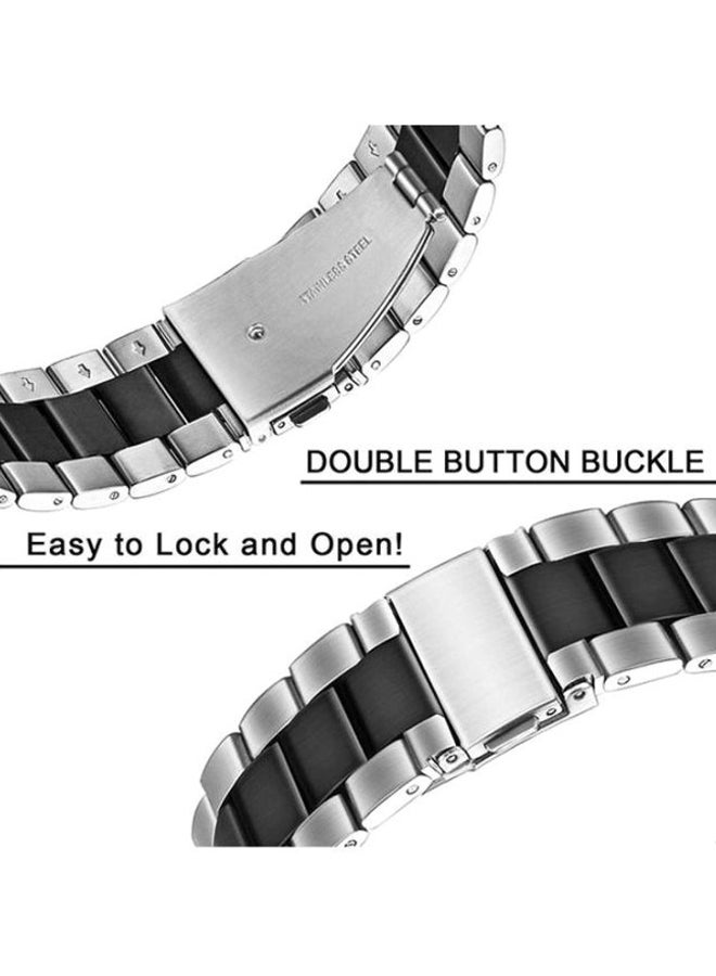 S-Color Replacement Band For Huawei Watch GT 2 Pro Black/Silver - Image 3