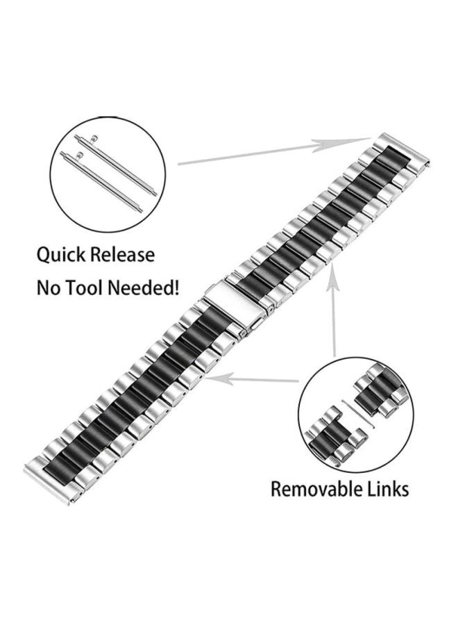 S-Color Replacement Band For Huawei Watch GT 2 Pro Black/Silver - Image 4