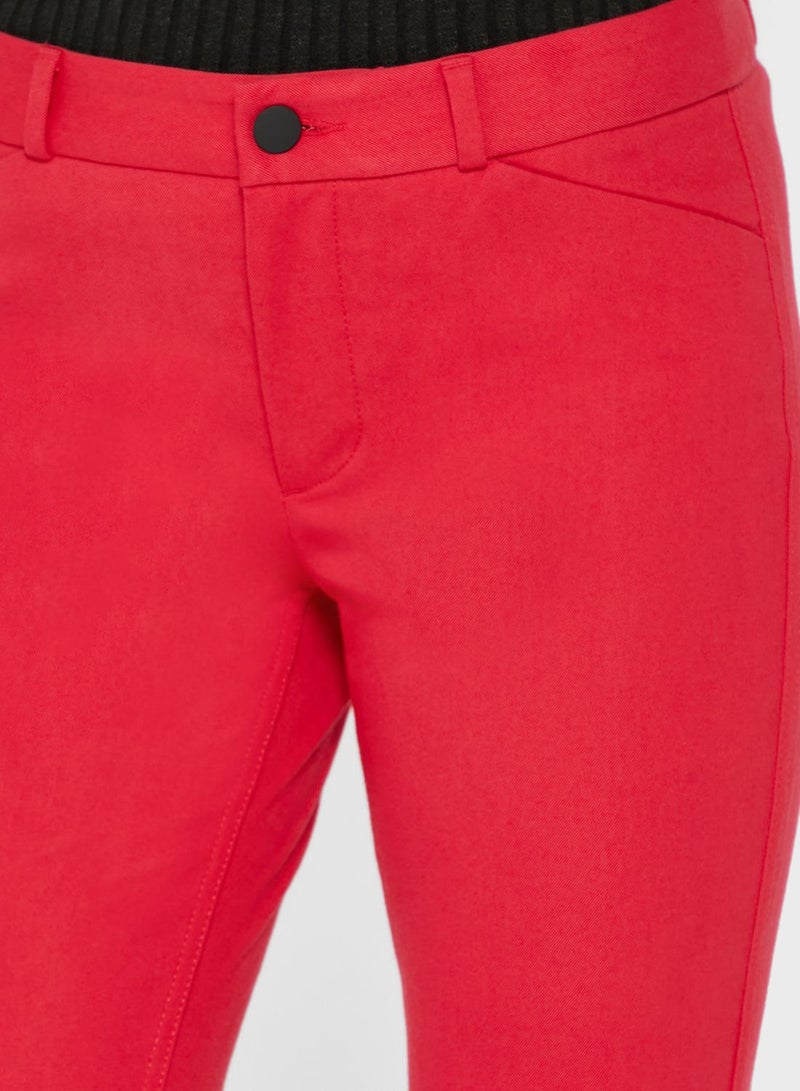 Seam Detail Casual Pants Red - v1623736301/N48161668V_3