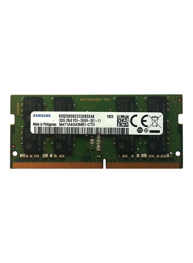 Samsung - DDR4 2666MHz RAM Memory Module for Laptop Green/Black/Gold - Image 1