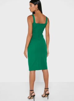 BANANA REPUBLIC Square Neck Casual Dress Green  - Image 2