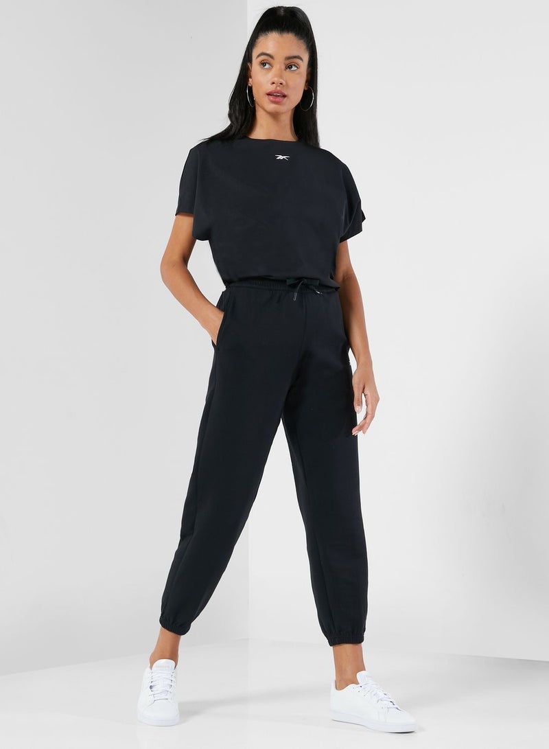 Reebok - Elasticated Dreamblend Sweatpants Black - Image 1