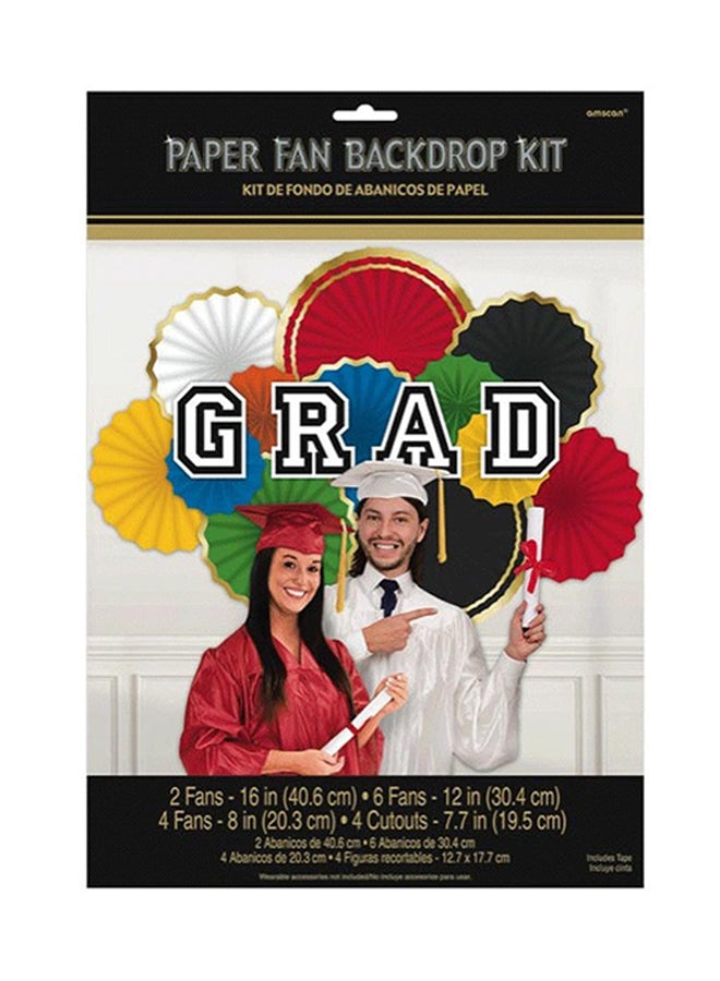 أمسكان طقم ورق خلفية بتصميم مروحة - Image 2