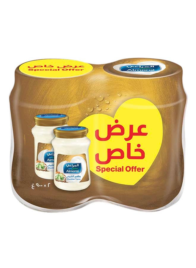 المراعي برطمان جبنة شيدر الذهبي مطبوخة 900غرام عبوة من قطعتين - Image 1